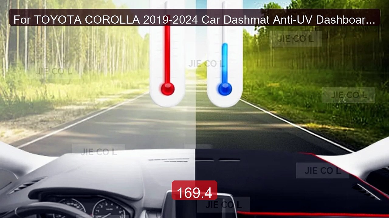 For TOYOTA COROLLA 2019-2024 Car Dashmat Anti-UV Dashboard Cover Da... -- Top Rated 2026 | Buy Now!