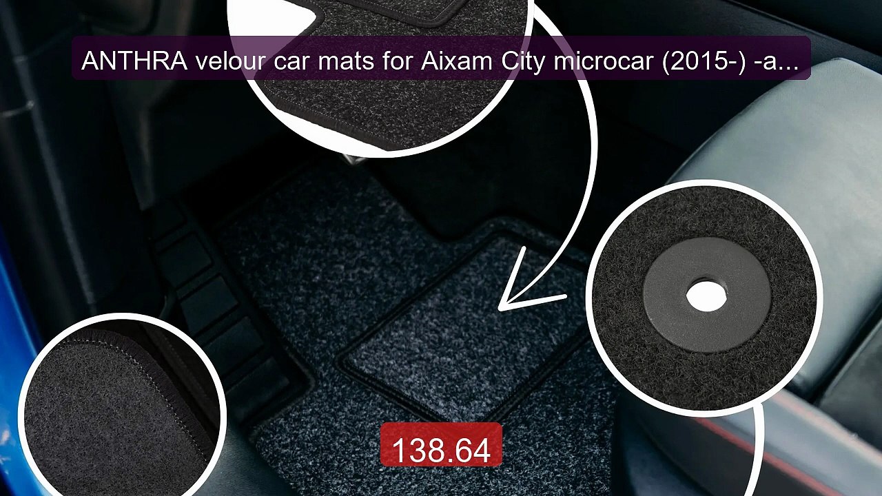 ANTHRA velour car mats for Aixam City microcar (2015-) -anthracite ... -- Top Rated 2026 | Buy Now!