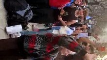 La "abuela copera" bailó y cantó en el centro de La Plata por el triunfo de Argentina ante Egipto