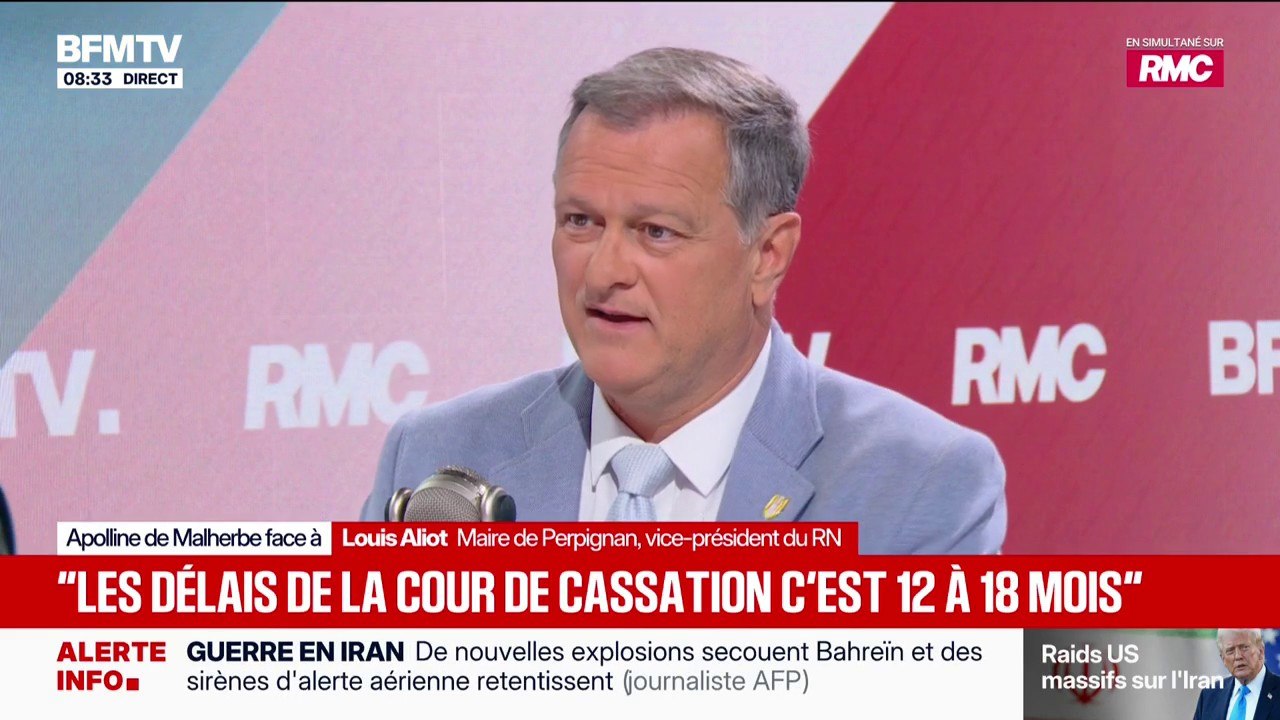 Candidature de Marine Le Pen: "Dans la situation du pays, on ne peut pas réfléchir avec le calendrier judiciaire, il y a un calendrier politique", assure Louis Aliot, vice-président du RN
