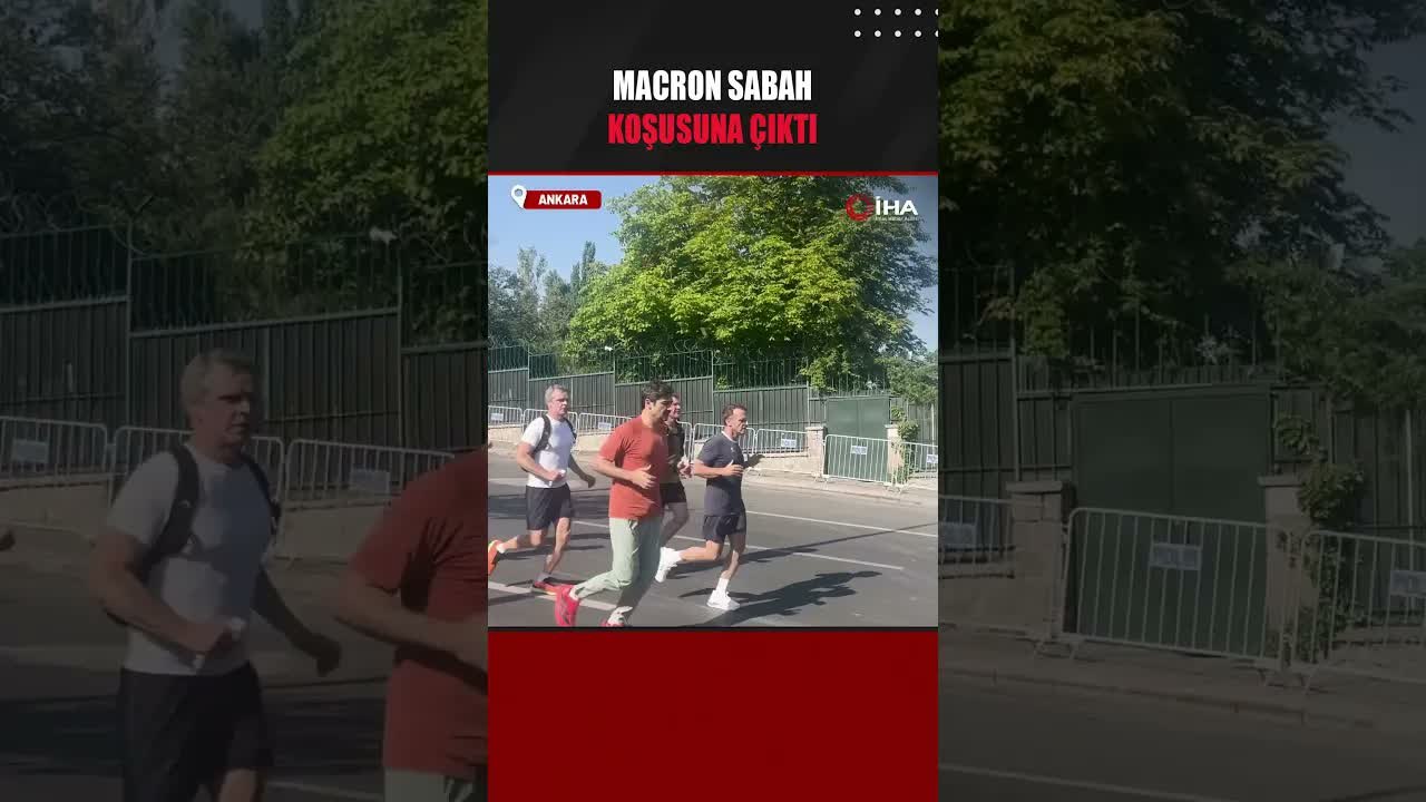 Fransa Cumhurbaşkanı Macron sabah koşusunda böyle görüntülendi
