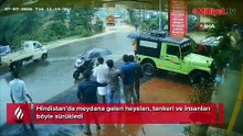 Önüne kattığı ne varsa böyle sürükledi! Kaçmak için...