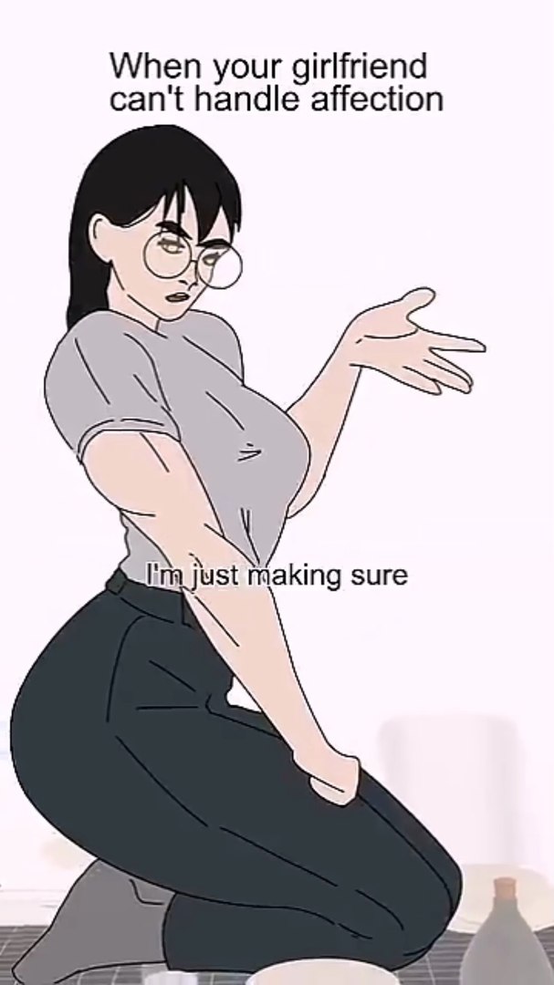⁣When your girlfriend can't handle affection #animation #funny #shorts #memes #couple #art#today