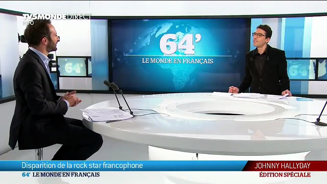 2017 - Johnny Hallyday : édition spéciale consacrée à sa disparition dans 64 Minutes sur TV5Monde – Partie 1 (6 Décembre)
