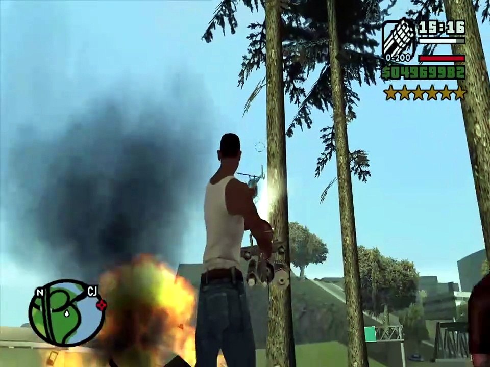 ⭐⭐⭐⭐⭐⭐ SIX STARS WANTED LEVEL RAMPAGE WITH TANK | 6 STAR WANTED LEVEL ESCAPE IN GTA SAN ANDREAS