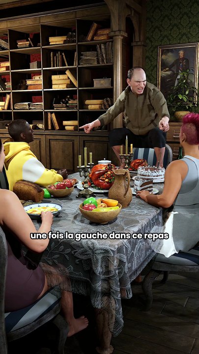 POV: un repas de famille avec un père un peu trop de droite💀 #humour #animation