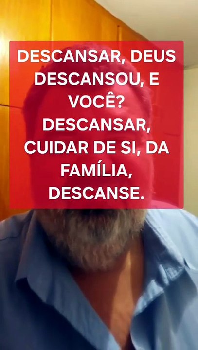 Descanso, parar o trabalho e descansar em Deus. Porque não Jesus? 08/07/2026