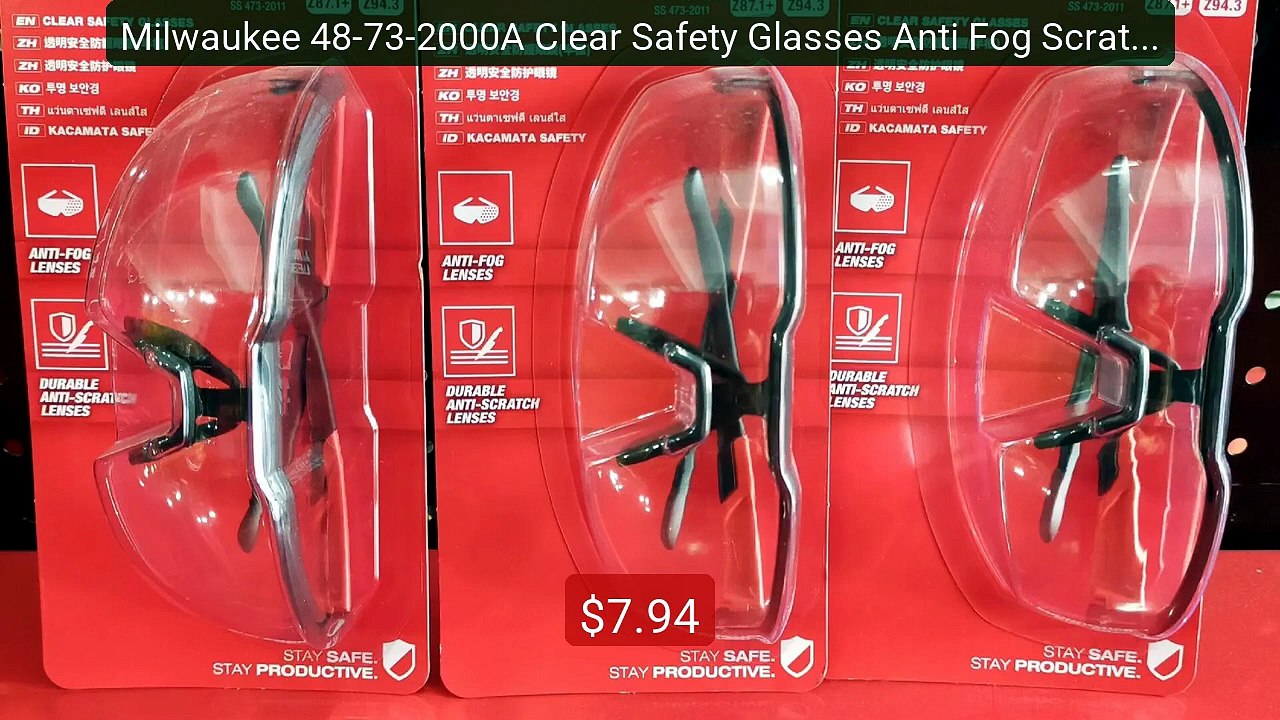 Milwaukee 48-73-2000A Clear Safety Glasses Anti Fog Scratch Resista... -- Top Rated 2026 | Buy Now!
