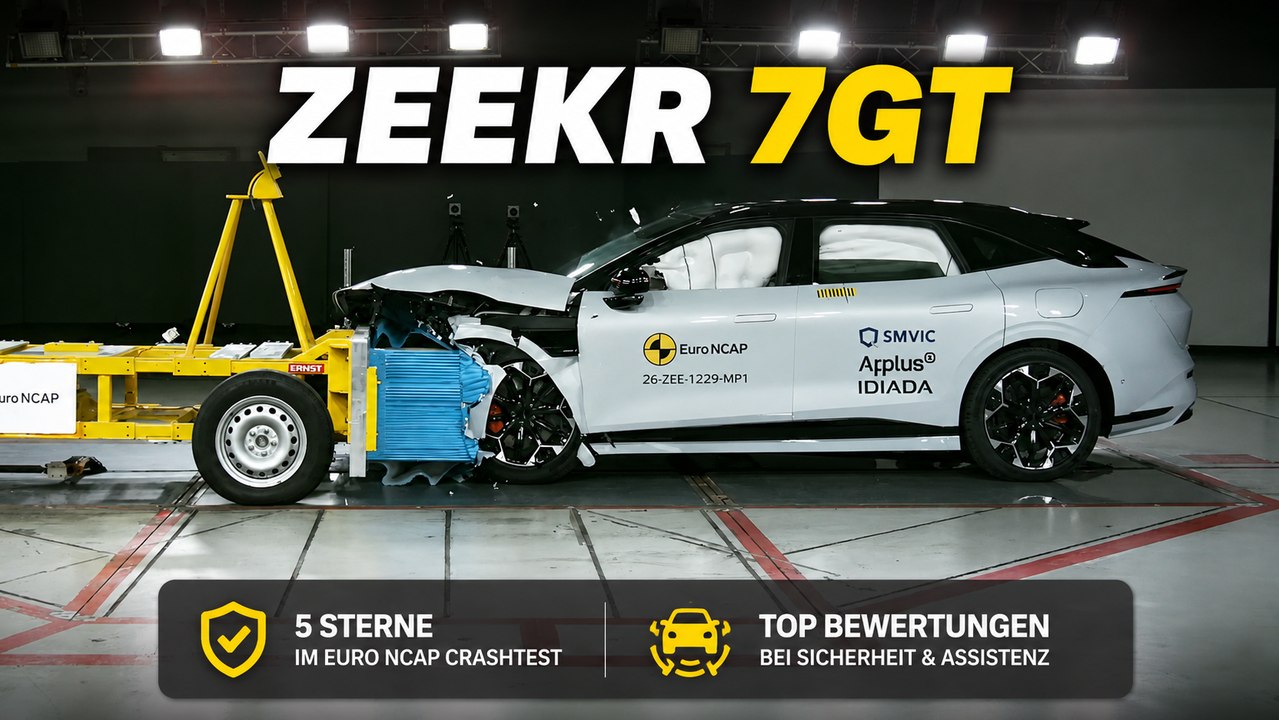 Zeekr 7GT Euro NCAP Crashtest: Bestnote nach neuen NCAP-Regeln