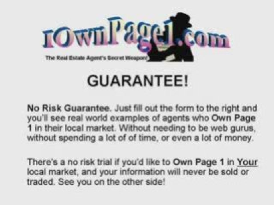 You and Your Listings on Search Page 1 In 1 Week or Less!