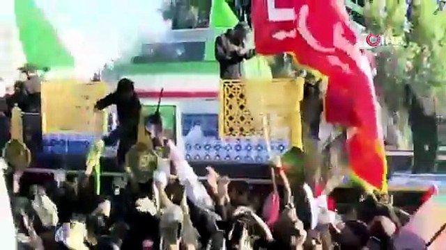 Hamaney için yas töreni! Irak’ta yüz binler cenazeye katıldı