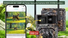 SHIWOJIA 6K 12MP 4G Solar Security Camera 60X ZOOM Outdoor ... -- Top Pick 2026 | Unbeatable Price!
