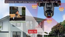 LS VISION 4G / WiFi Solar Camera 3Lenses Outdoor 15MP 4K Lo... -- Top Pick 2026 | Unbeatable Price!