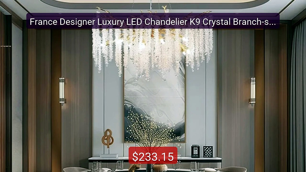 France Designer Luxury LED Chandelier K9 Crystal Branch-shaped Pen... -- Best Deal 2026 | Shop Now!