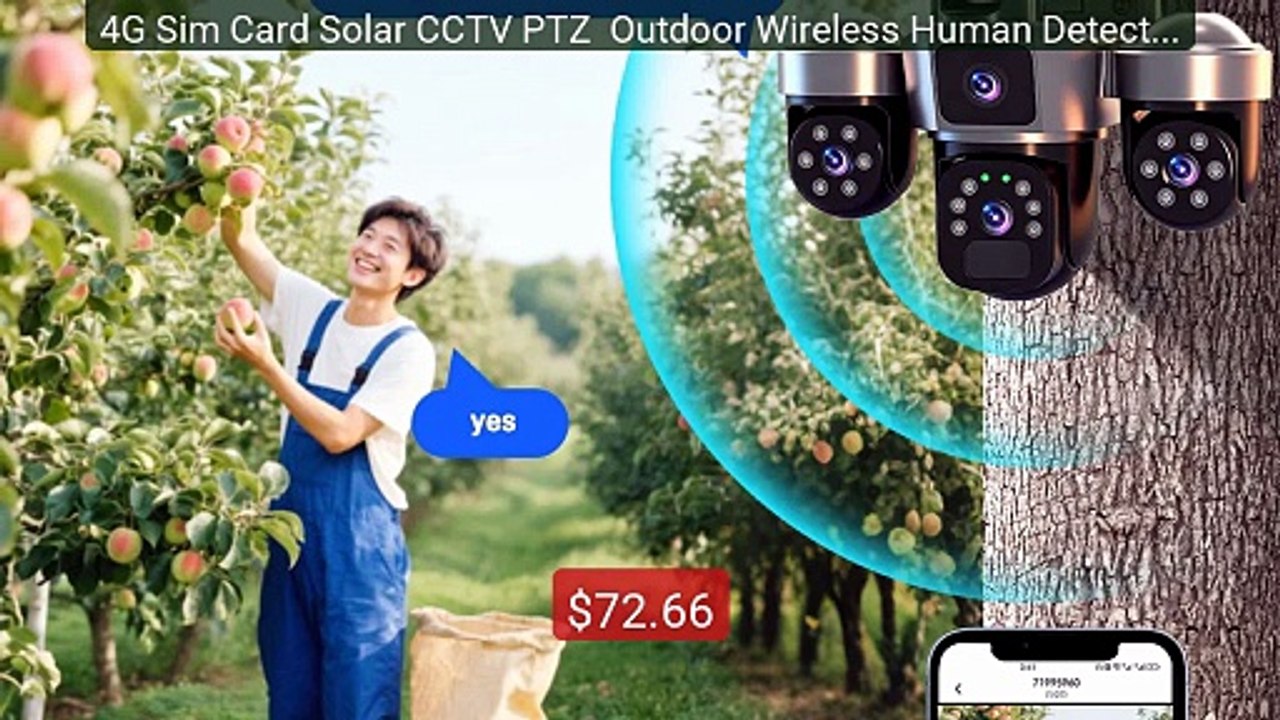 4G Sim Card Solar CCTV PTZ  Outdoor Wireless Human Detection P... -- Best Buy 2026 | Great Quality!