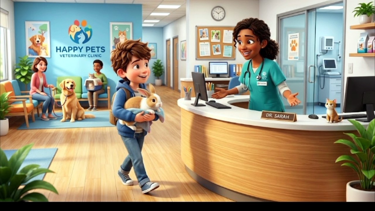 Kind Boy Saves a Rabbit 🐰❤️ #AI #AIVideos