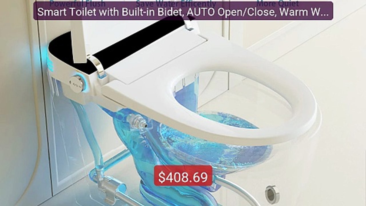 Smart Toilet with Built-in Bidet, AUTO Open/Close, Warm Water Spray... -- Top Rated 2026 | Buy Now!