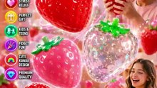 3Pcs Big Taba Squishies Strawberry Review | Viral Kawaii Stress Relief Fidget Toy