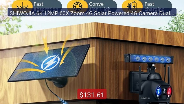 SHIWOJIA 6K 12MP 60X Zoom 4G Solar Powered 4G Camera Dual Lens... Best Buy 2026 | Great Quality!