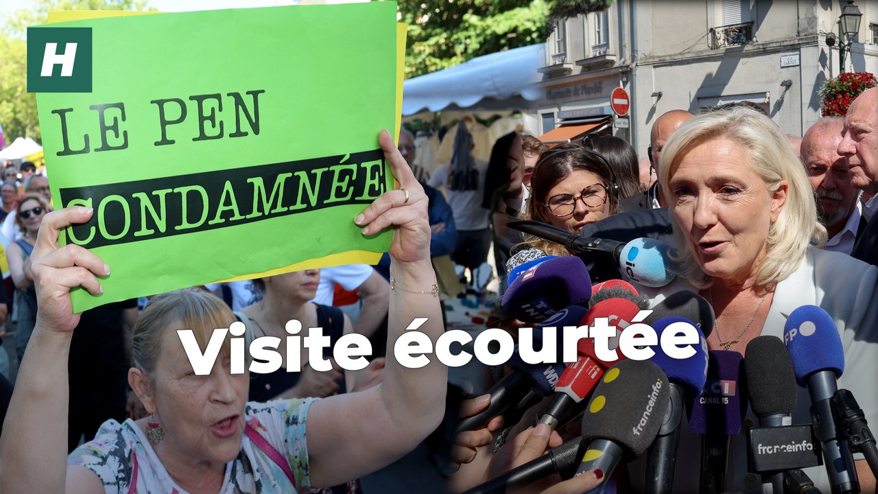 Marine Le Pen et Jordan Bardella accueillis par des manifestants pour leur premier déplacement commun