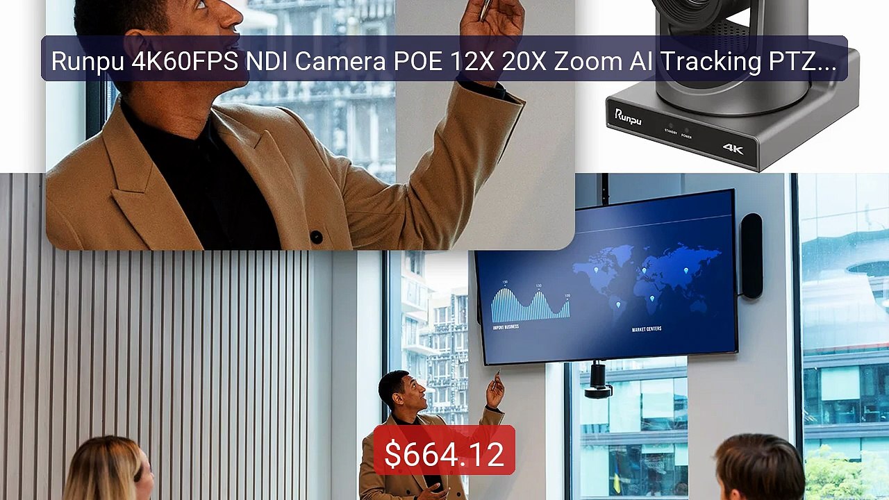Runpu 4K60FPS NDI Camera POE 12X 20X Zoom AI Tracking PTZ Camera SD... -- Top Rated 2026 | Buy Now!