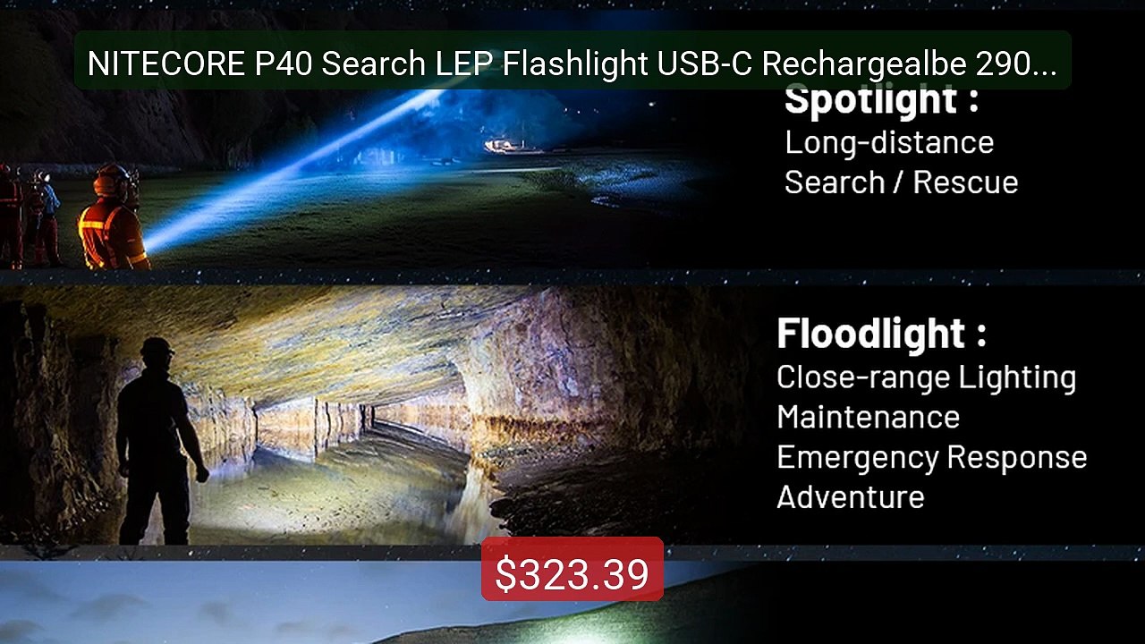 NITECORE P40 Search LEP Flashlight USB-C Rechargealbe 2900M... -- Top Pick 2026 | Unbeatable Price!