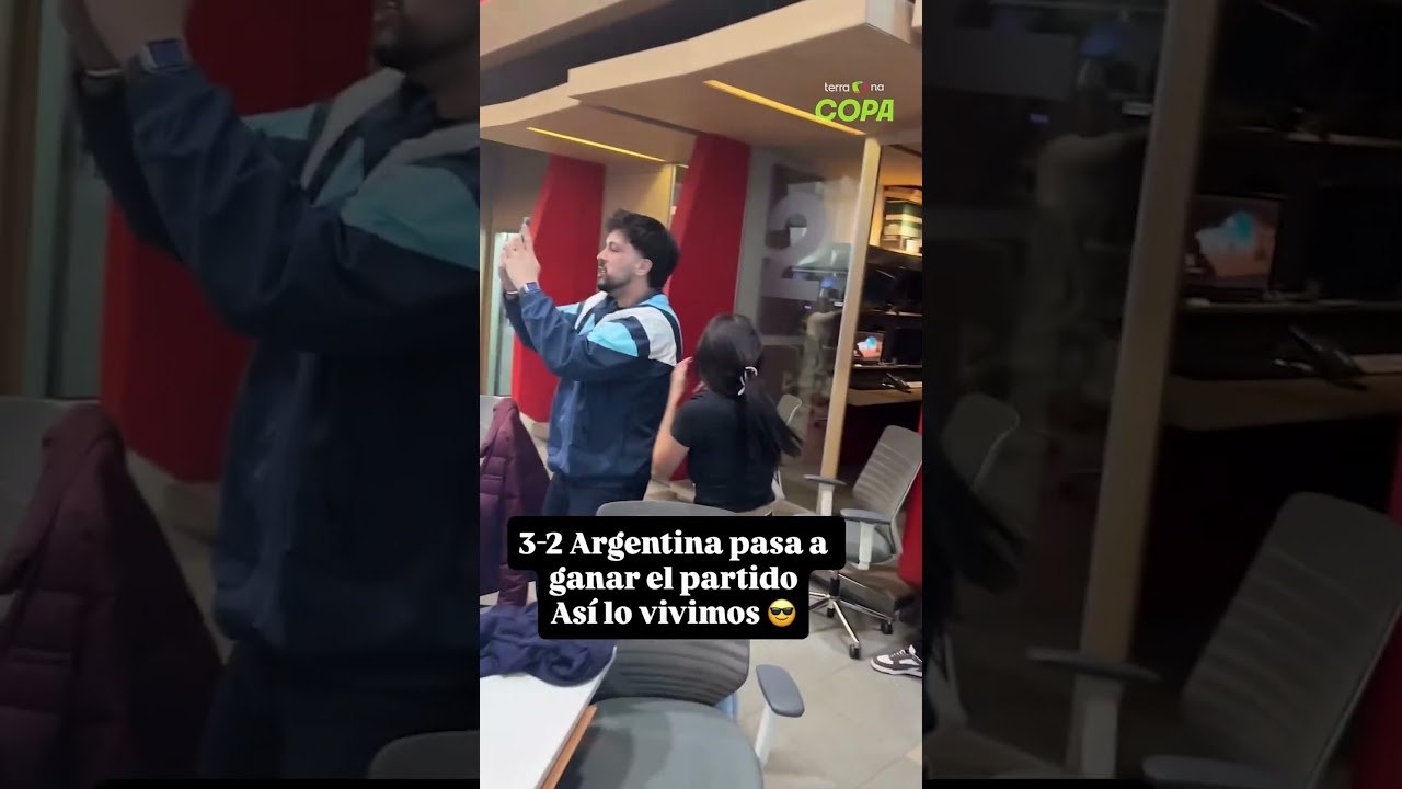 Redação vai ao delírio com gol da virada da Argentina contra o Egito #shorts
