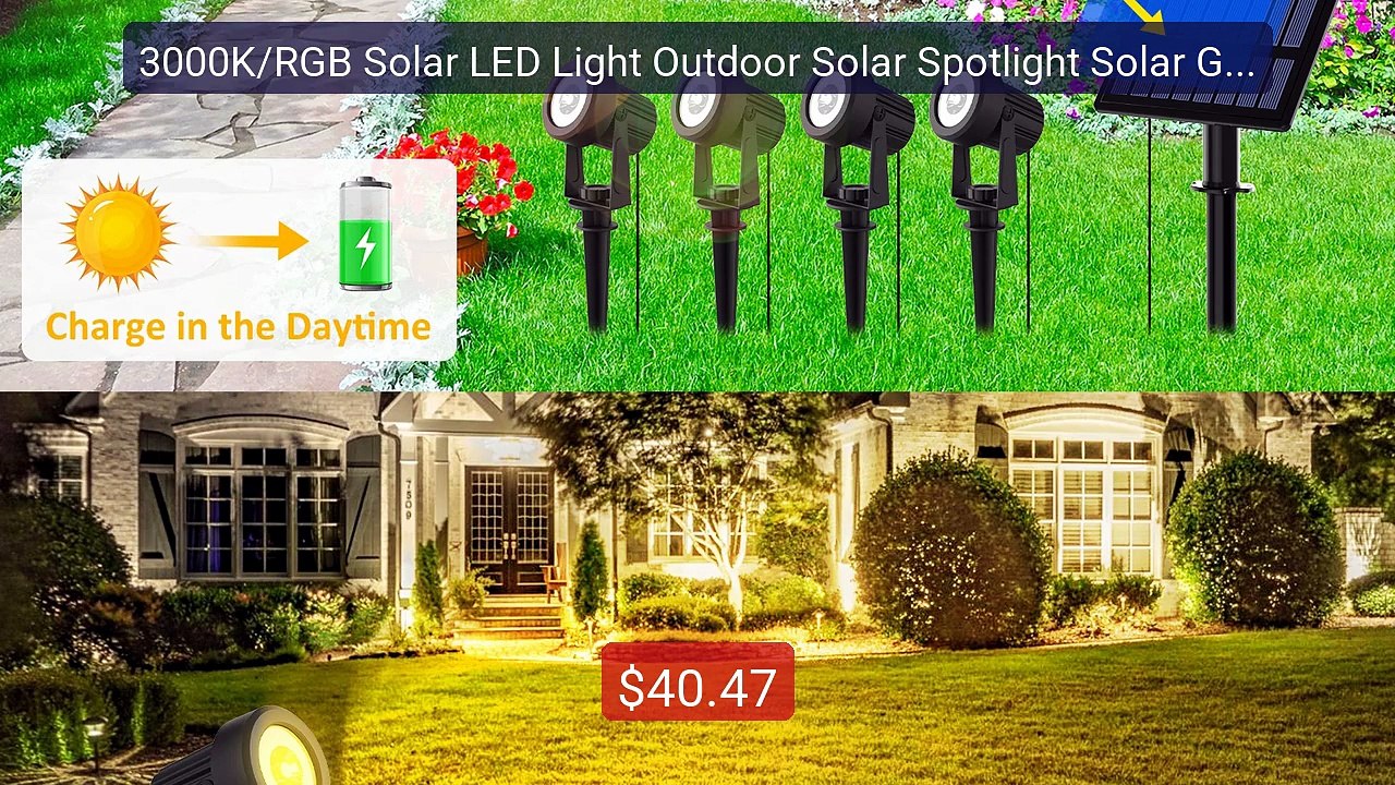3000K/RGB Solar LED Light Outdoor Solar Spotlight Solar Garden Lig... -- Best Deal 2026 | Shop Now!