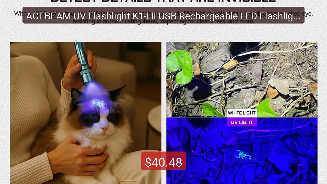ACEBEAM UV Flashlight K1-HI USB Rechargeable LED Flashlights E... -- Best Buy 2026 | Great Quality!