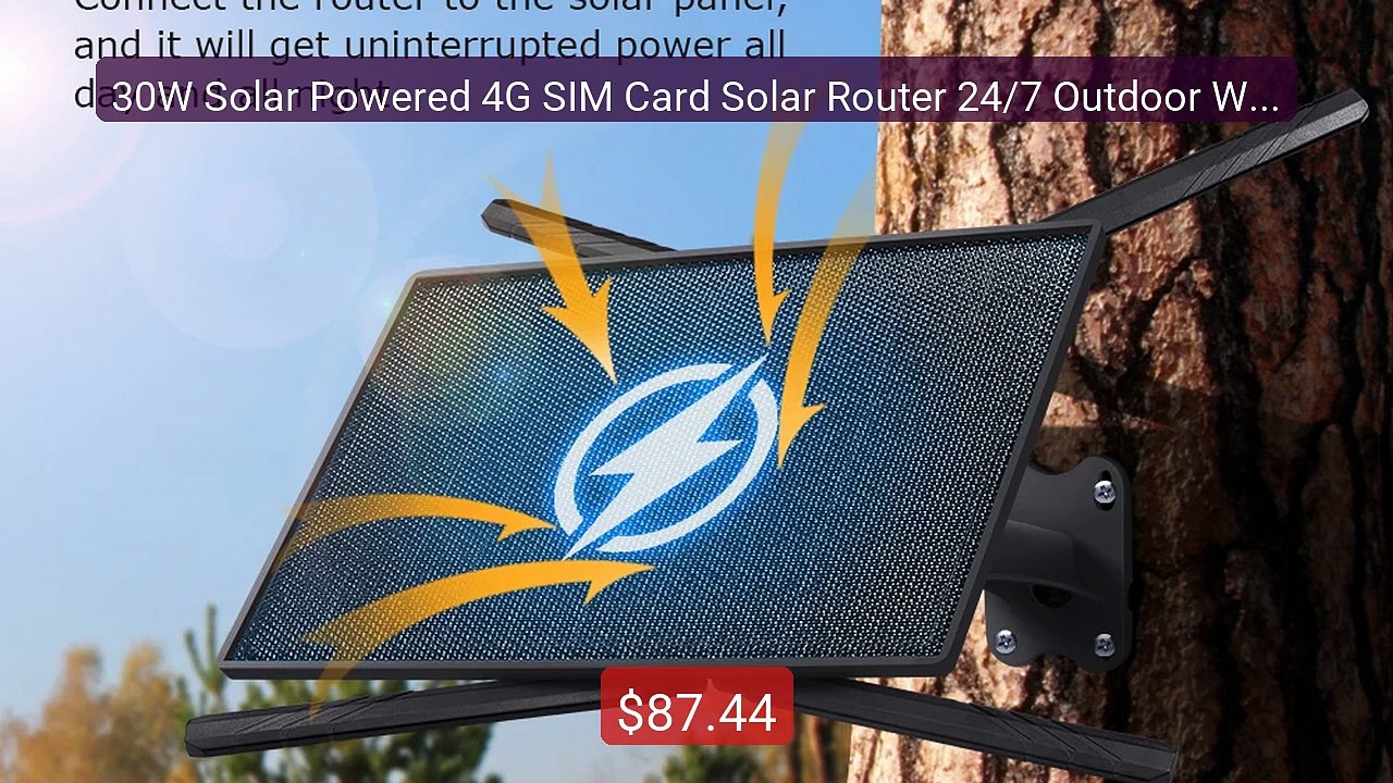 30W Solar Powered 4G SIM Card Solar Router 24/7 Outdoor Wirele... -- Hot Deal 2026 | Limited Offer!