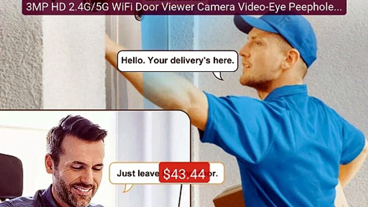3MP HD 2.4G/5G WiFi Door Viewer Camera Video-Eye Peephole wit... -- Amazing Value 2026 | Must Have!