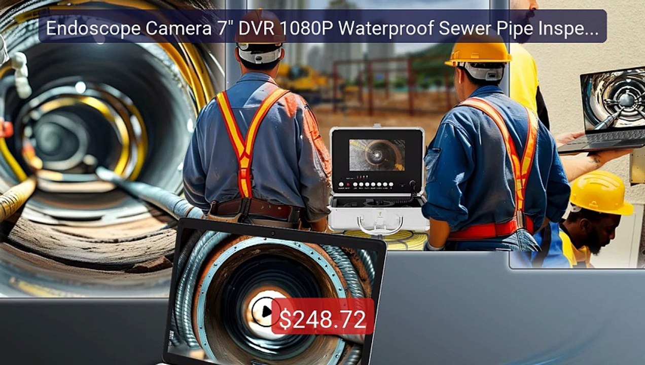Endoscope Camera 7" DVR 1080P Waterproof Sewer Pipe Inspection... -- Best Buy 2026 | Great Quality!
