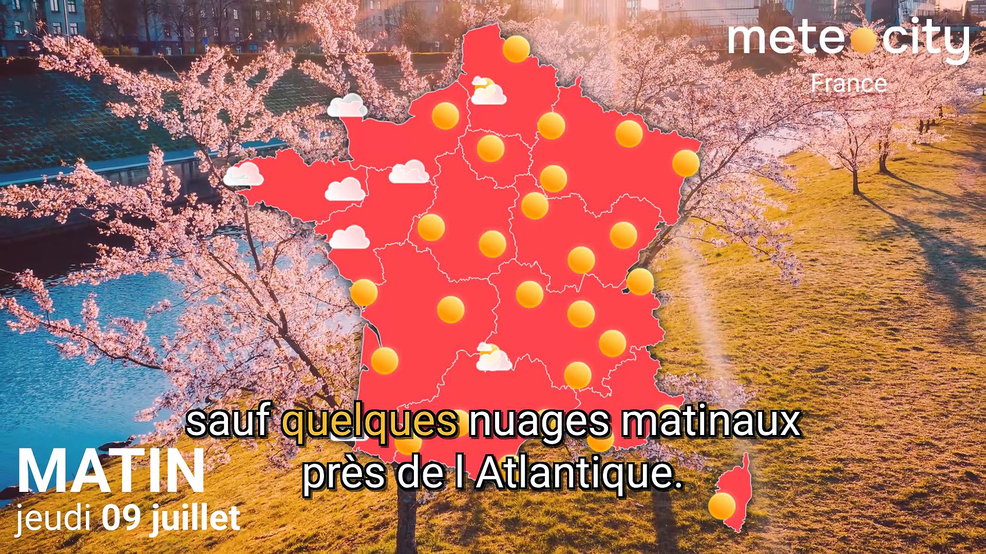 Bulletin météo France du jeudi 09 juillet 2026