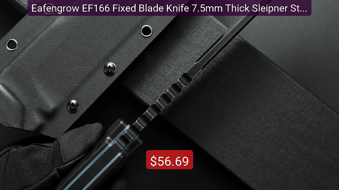 Eafengrow EF166 Fixed Blade Knife 7.5mm Thick Sleipner Steel B... -- Best Buy 2026 | Great Quality!