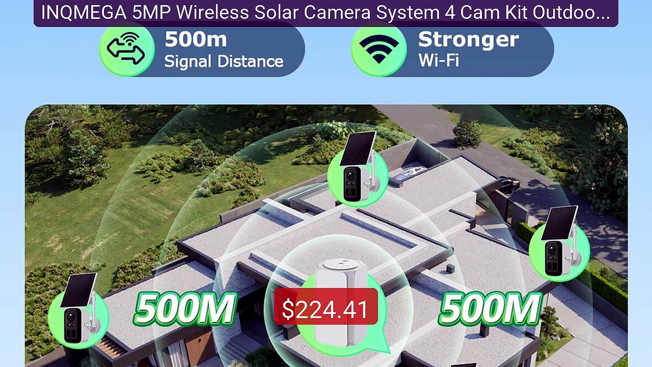 INQMEGA 5MP Wireless Solar Camera System 4 Cam Kit Outdoor WiF... -- Hot Deal 2026 | Limited Offer!