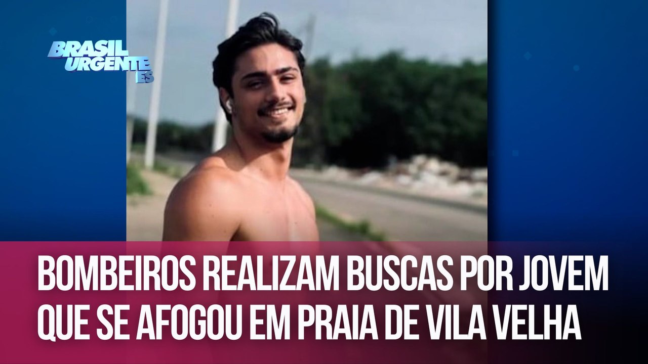 Bombeiros realizam buscas por jovem que se afogou em praia de Vila Velha