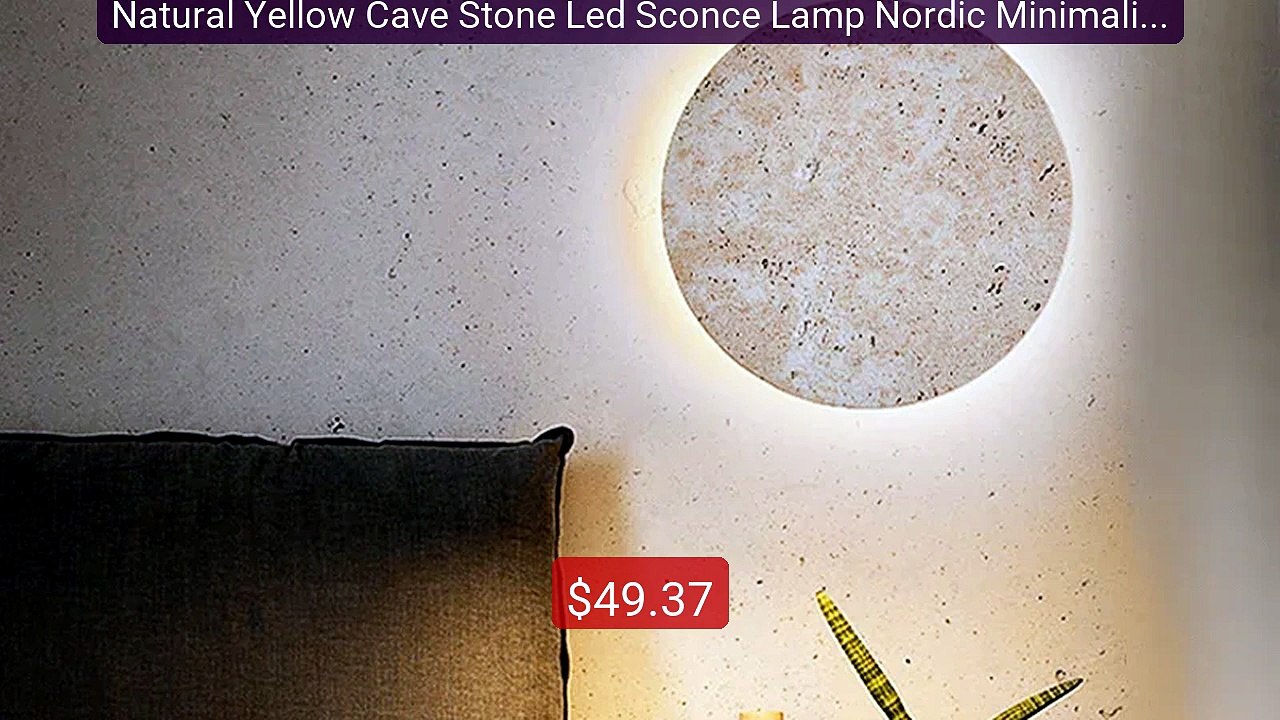 Natural Yellow Cave Stone Led Sconce Lamp Nordic Minimalist W... -- Amazing Value 2026 | Must Have!