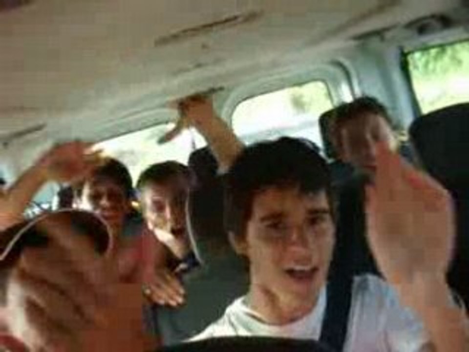 Collège Les Pins - Castries - Ardèche 2008, retour en bus