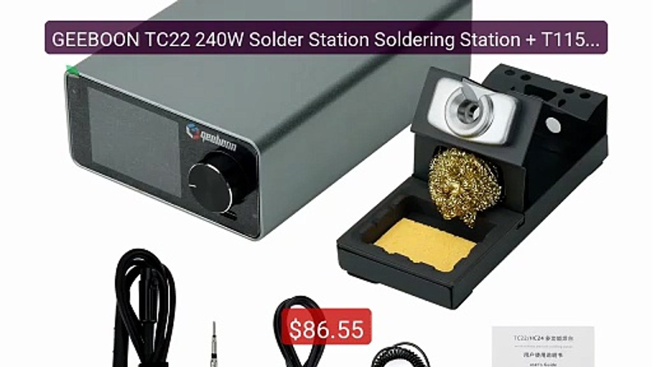 GEEBOON TC22 240W Solder Station Soldering Station + T115/T245... -- Best Buy 2026 | Great Quality!