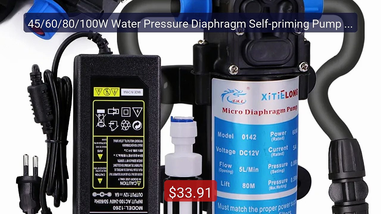 45/60/80/100W Water Pressure Diaphragm Self-priming Pump with 110-2... -- Top Rated 2026 | Buy Now!