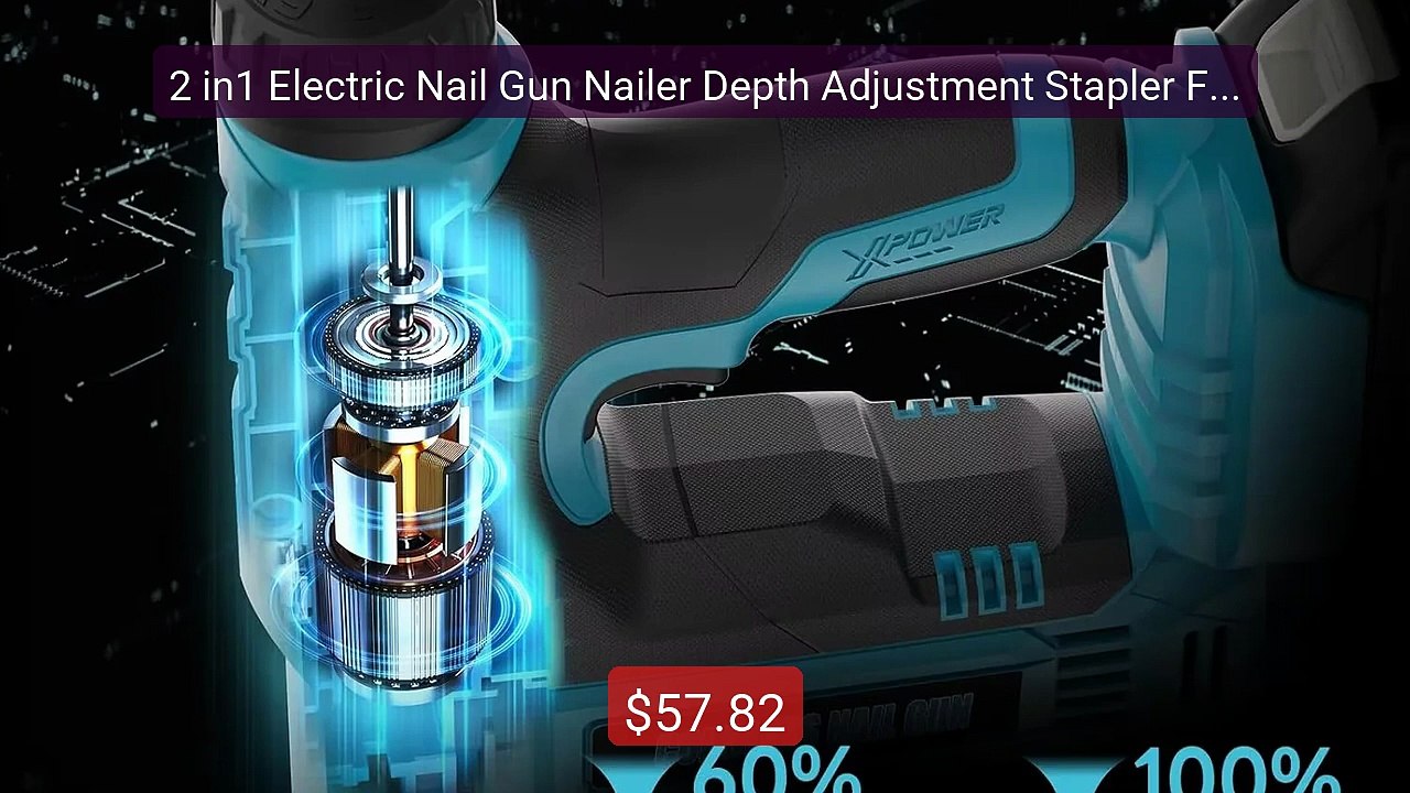 2 in1 Electric Nail Gun Nailer Depth Adjustment Stapler F15-F50 Fur... -- Top Rated 2026 | Buy Now!