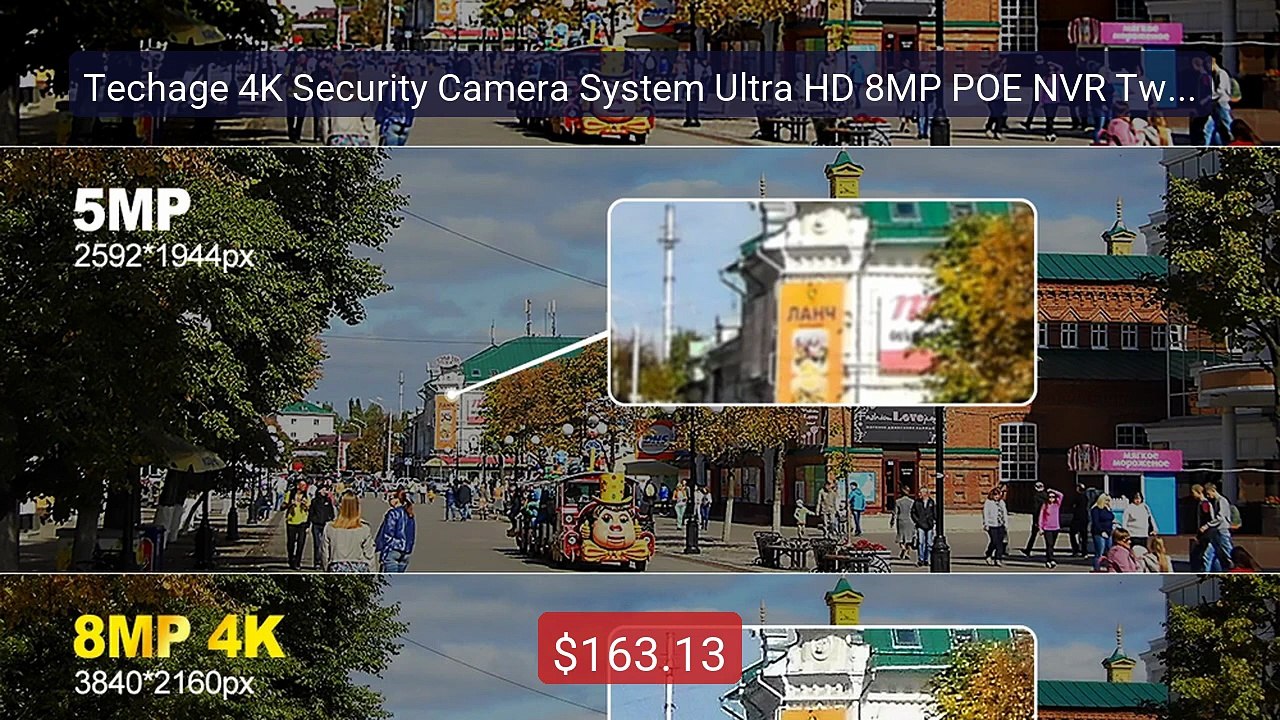 Techage 4K Security Camera System Ultra HD 8MP POE NVR Two-Way... -- Best Buy 2026 | Great Quality!