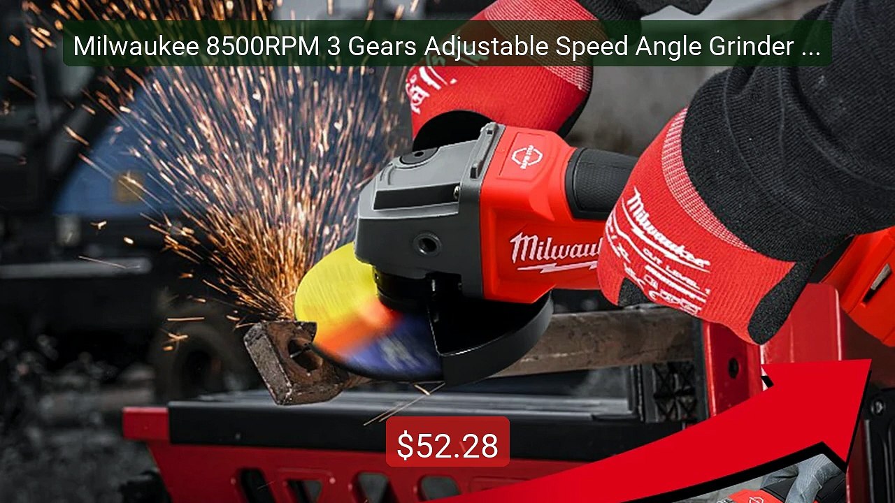 Milwaukee 8500RPM 3 Gears Adjustable Speed Angle Grinder 100mm... -- Hot Deal 2026 | Limited Offer!
