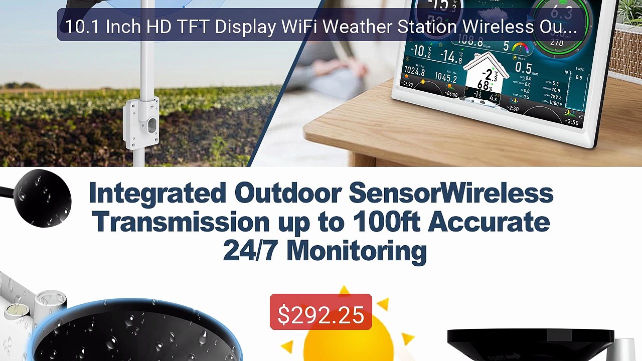 10.1 Inch HD TFT Display WiFi Weather Station Wireless Outdoo... -- Amazing Value 2026 | Must Have!
