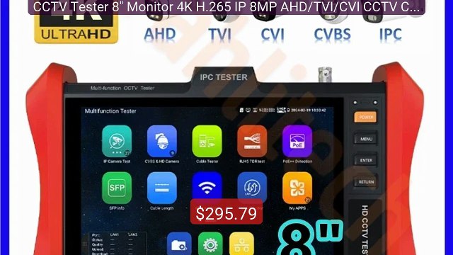 CCTV Tester 8 Monitor 4K H.265 IP 8MP AHD/TVI/CVI CCTV Camera... Best Buy 2026 | Great Quality!