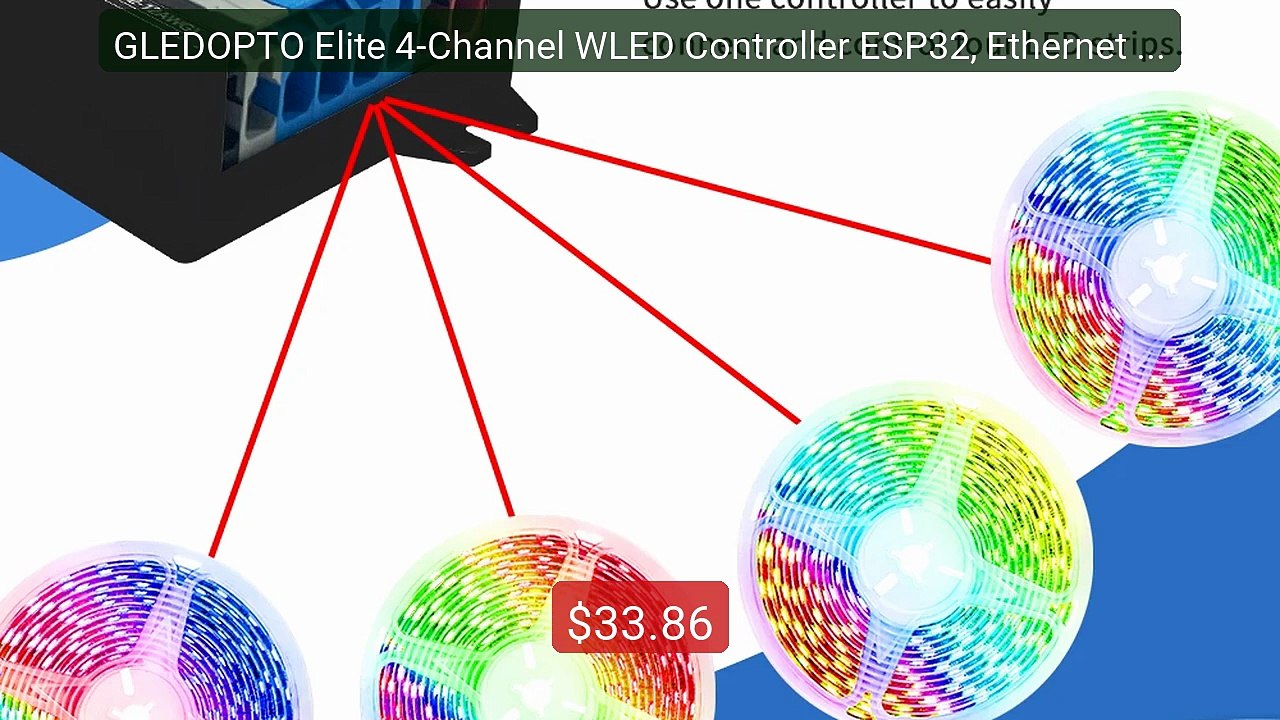 GLEDOPTO Elite 4-Channel WLED Controller ESP32, Ethernet & WiFi, M... -- Best Deal 2026 | Shop Now!