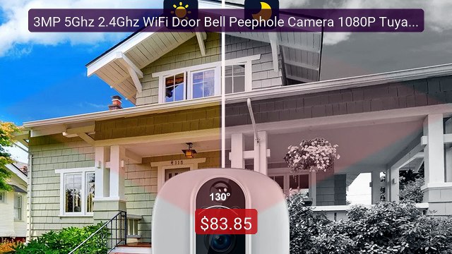 3MP 5Ghz 2.4Ghz WiFi Door Bell Peephole Camera 1080P Tuya Smar... Best Buy 2026 | Great Quality!