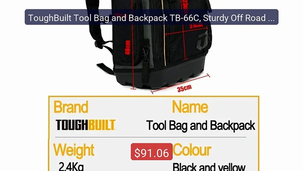 ToughBuilt Tool Bag and Backpack TB-66C, Sturdy Off Road Basic Edi... -- Best Deal 2026 | Shop Now!