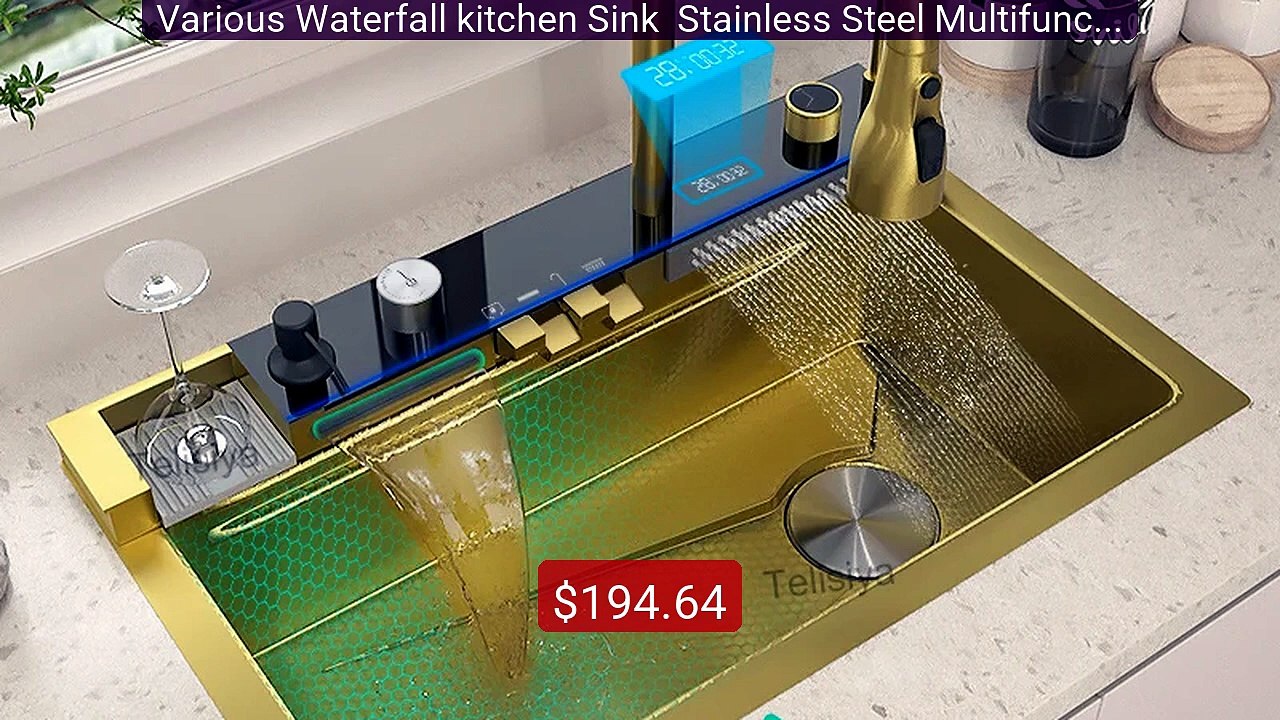 Various Waterfall kitchen Sink  Stainless Steel Multifuncti... -- Top Pick 2026 | Unbeatable Price!