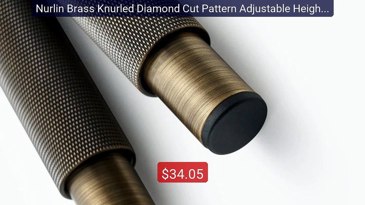 Nurlin Brass Knurled Diamond Cut Pattern Adjustable Height Furnitur... -- Top Rated 2026 | Buy Now!